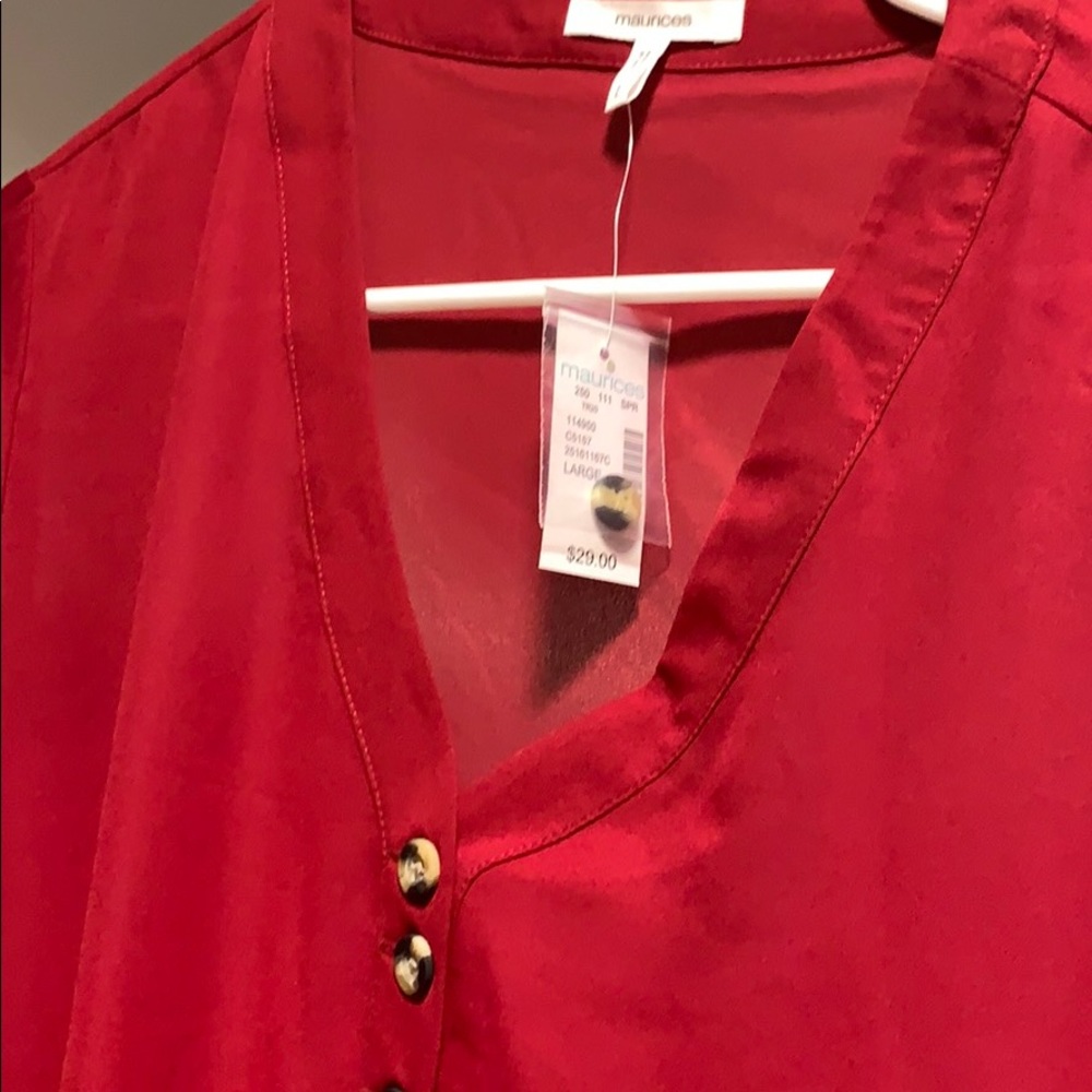Maurices wine red blouse